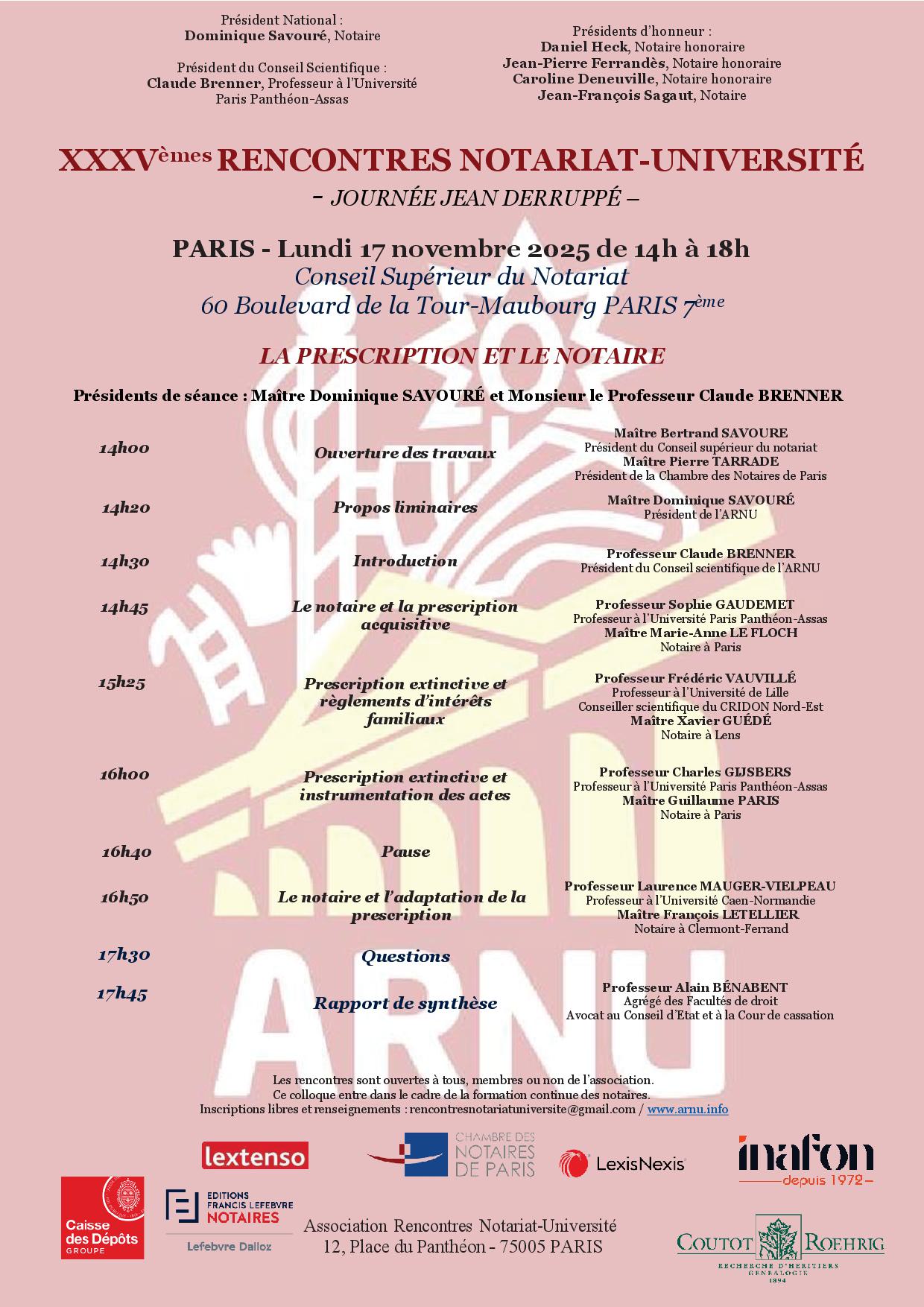 ARNU 17 novembre 2025