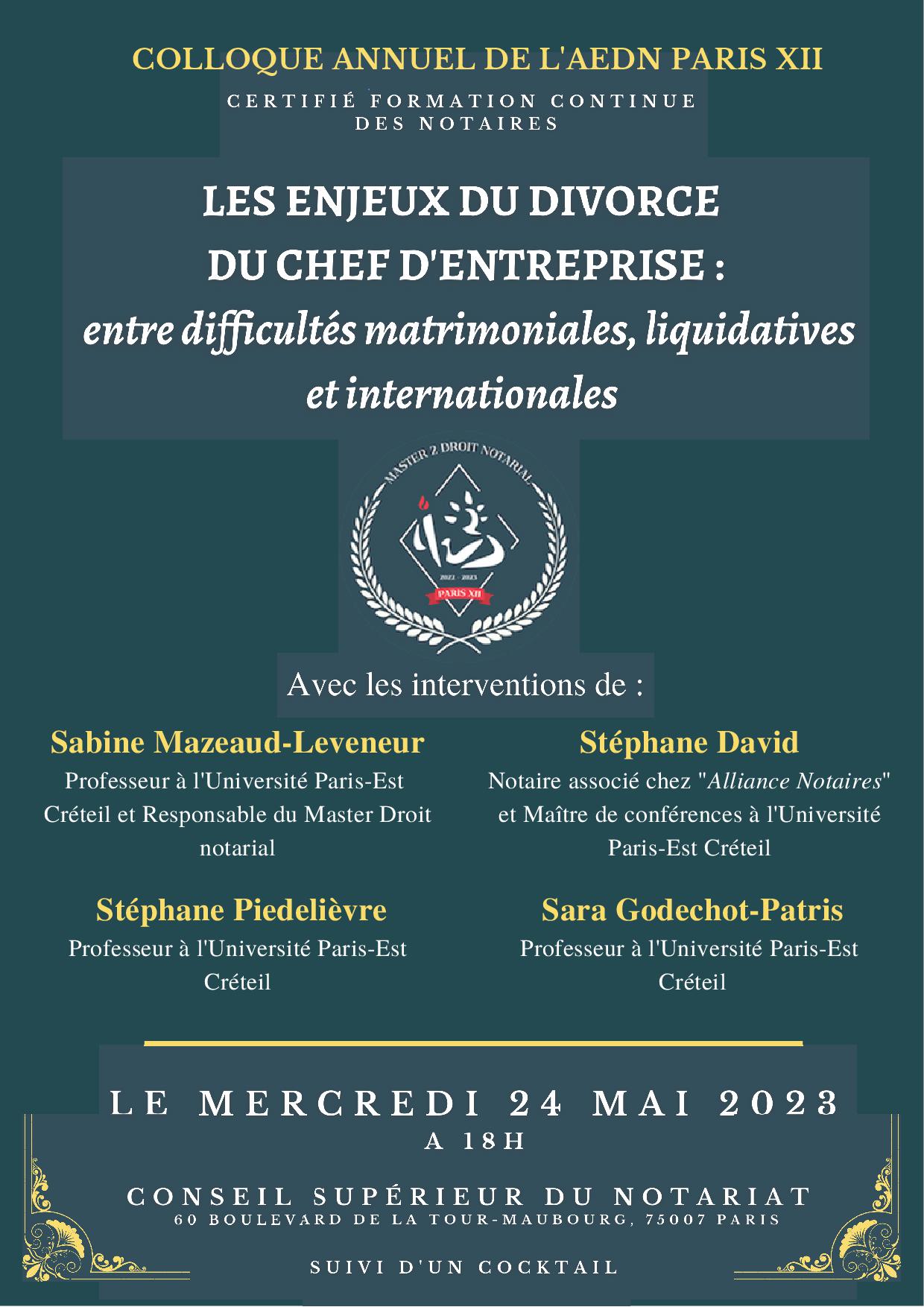 Colloque AEDN 24 mai 2023