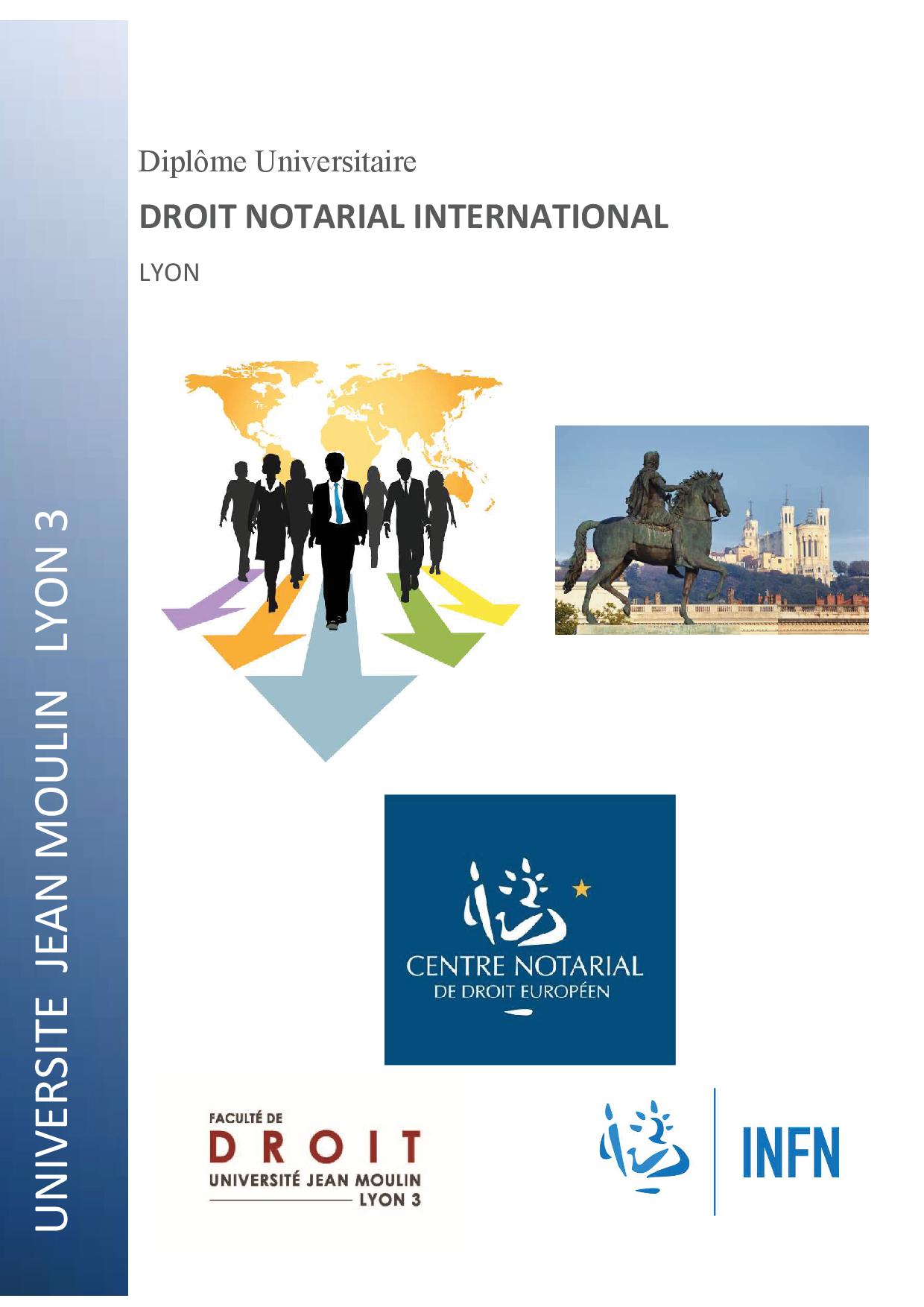 DU Droit Notarial International Lyon 2024
