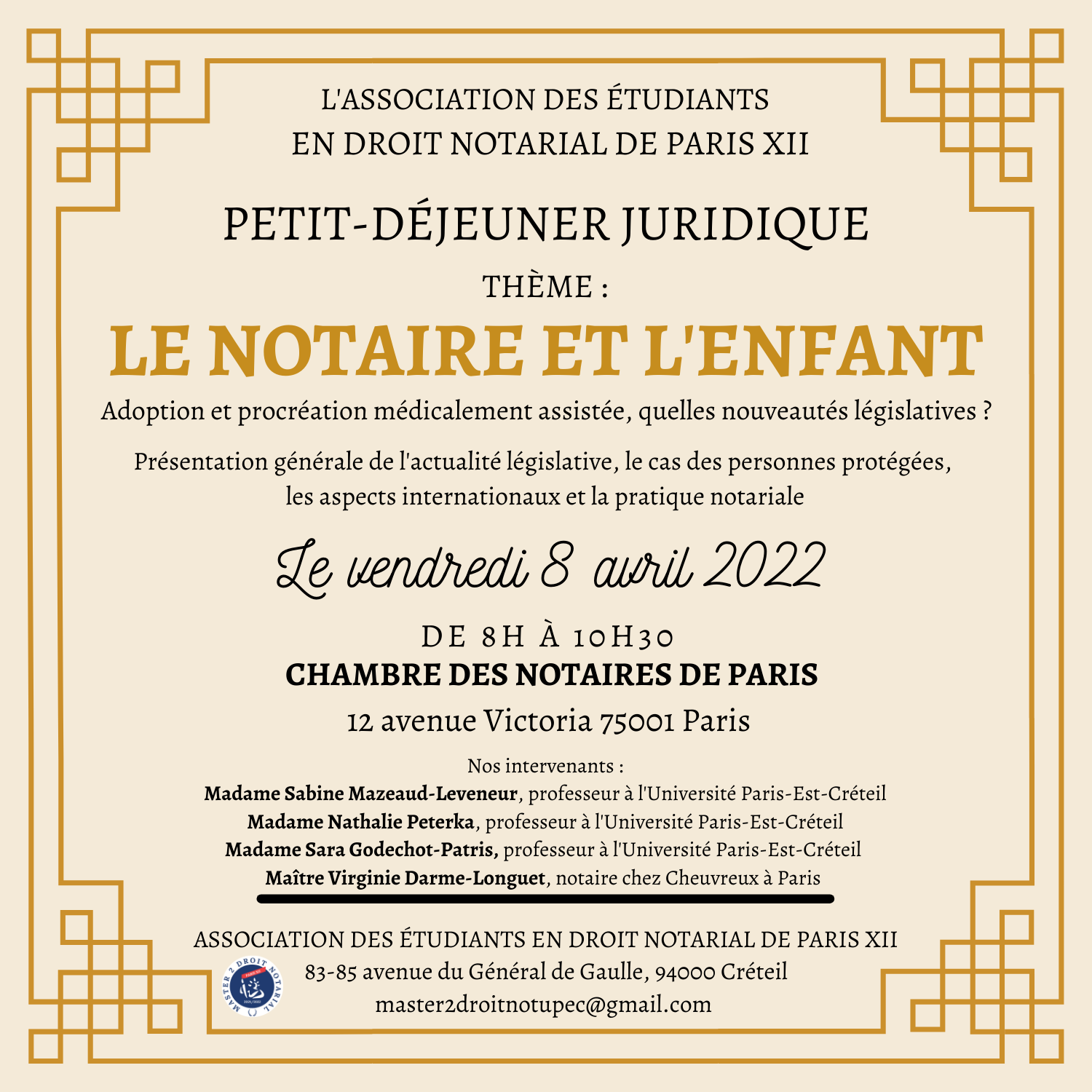 AEDN PARIS 12 - PDJ du 8 avril 2022