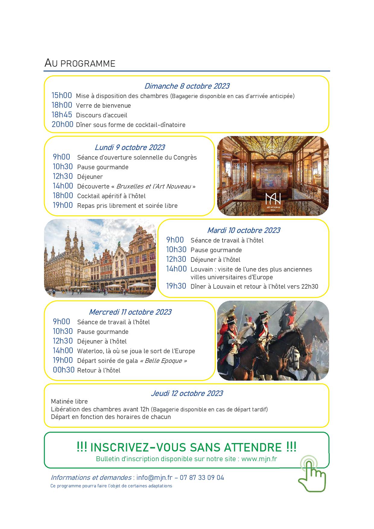Programme MJN 2023