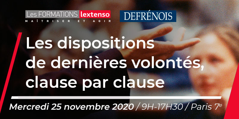 Formation Defrénois - 25 nov 2020