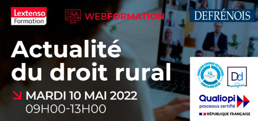 Webformation « Actualité du droit rural »